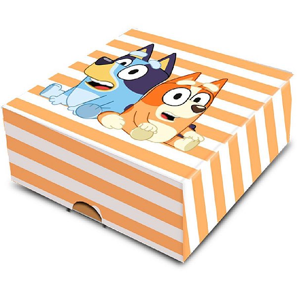 Caixa 4 Doces Quadrada - Bluey - 1 unidade - Festcolor - Rizzo