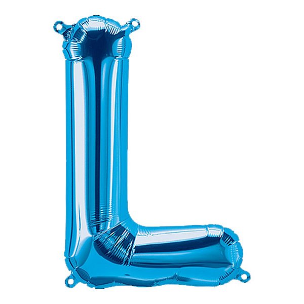 Balão de Festa Microfoil 34" 86cm - Letra L Azul - 1 unidade - Qualatex Outlet - Rizzo