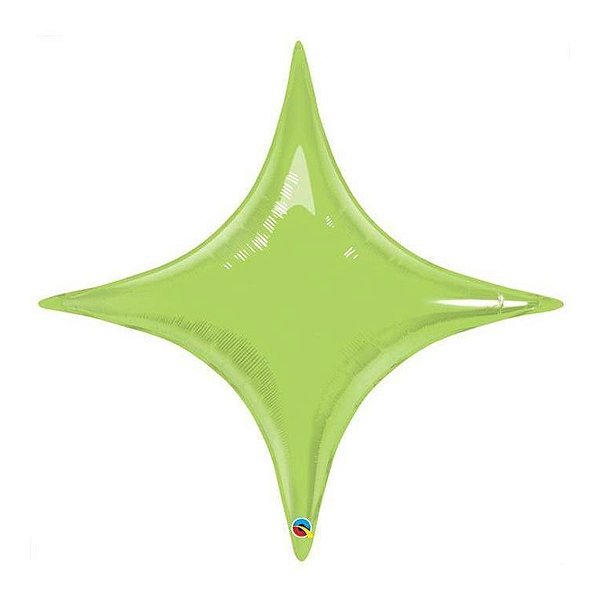 Balão de Festa Microfoil 20" 50cm - Starpoint Verde Lima - 1 unidade - Qualatex Outlet - Rizzo