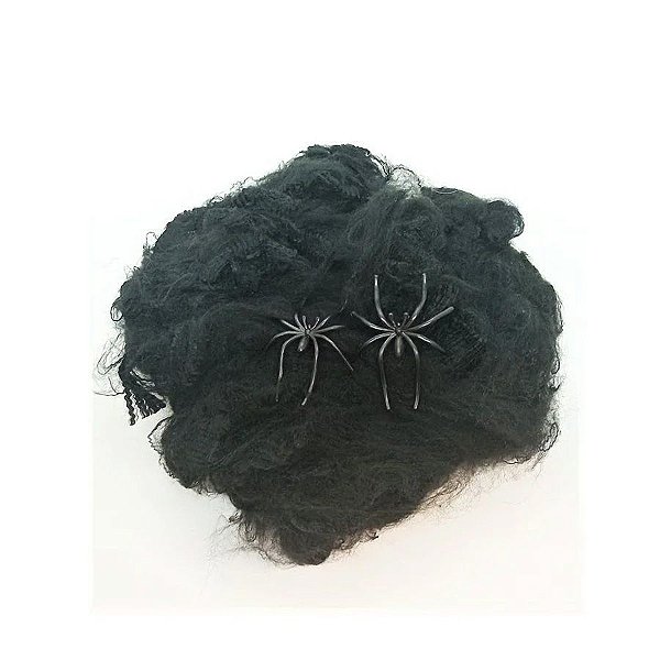 Decoração de Halloween Teia de Aranha - Preto - 1 unidade - Rizzo