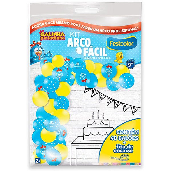 Kit Arco Fácil - Galinha Pintadinha - 1 unidade - Festcolor - Rizzo