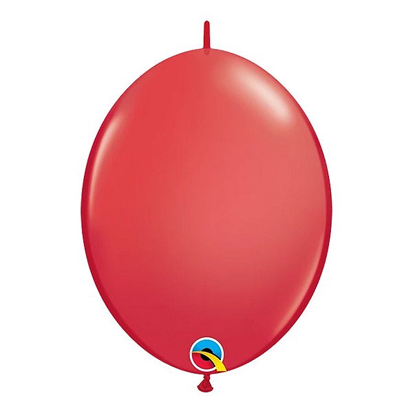 Balão de Festa Látex Liso Q-Link - Vermelho - 12" 30cm - 50 unidades - Qualatex Outlet - Rizzo