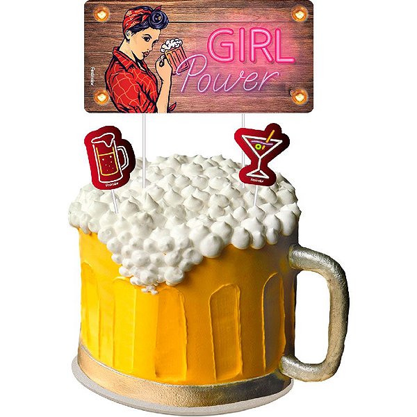 Bolo feminino  Bolo, Bolos de aniversário cerveja, Decoração de bolo  infantil