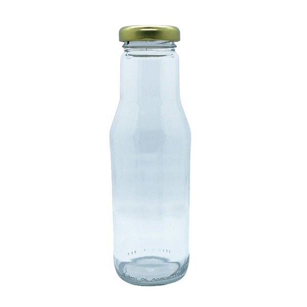 Garrafa Suco de Vidro com Tampa - 300ml - 1 unidade - Rizzo