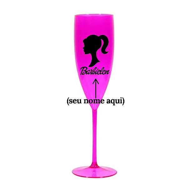Taça Pink Fashionista Mod.1 Personalizado c/ Nome  - 1 unidade - Rizzo