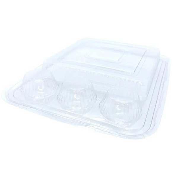 Blister 3 Brigadeiros e 1 Fatia de Bolo - Cristal - 5 unidades - Rizzo