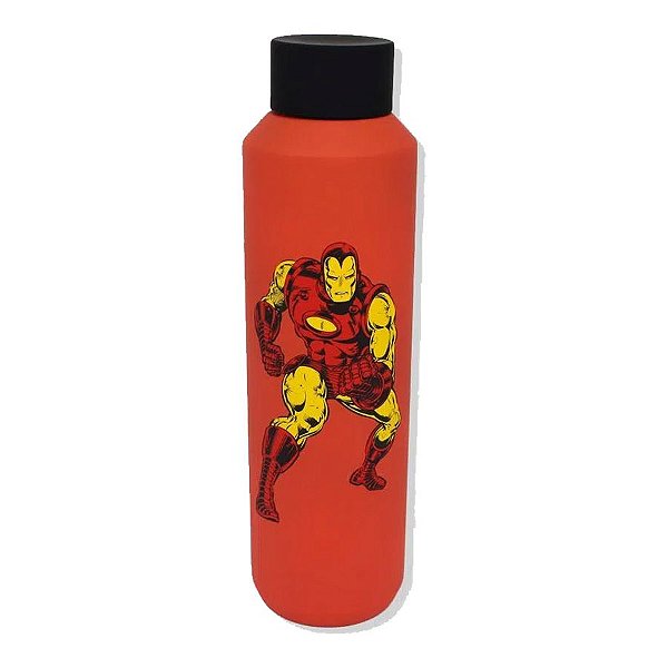 Garrafa Térmica Iron Man Avengers - 600ml - 1 unidade - Zona Criativa - Rizzo