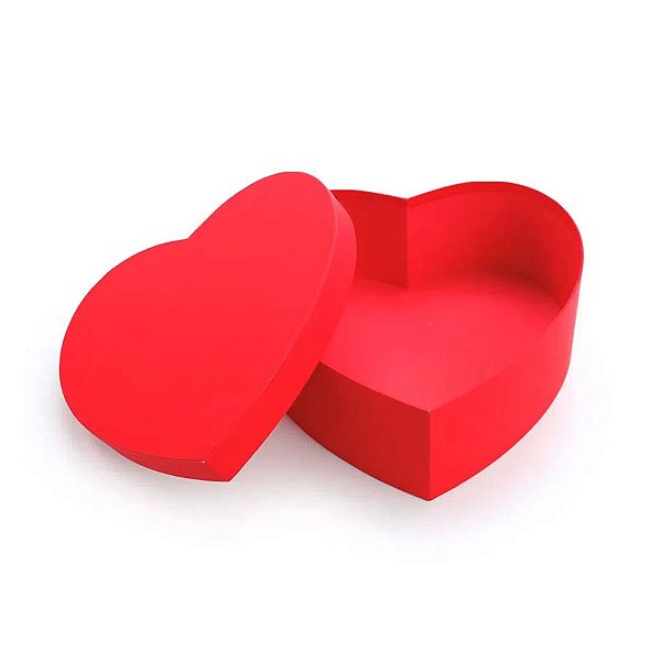 Caixa Papel Rígido Coração Vermelho - 1 unidade - Cromus - Rizzo