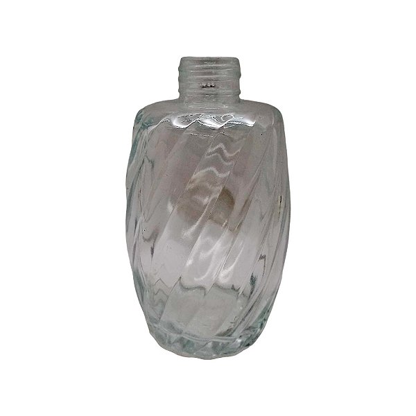 Frasco para Perfumaria de Vidro Cilíndrico Espiral - Transparente - 295ml - 1 unidade - Rizzo