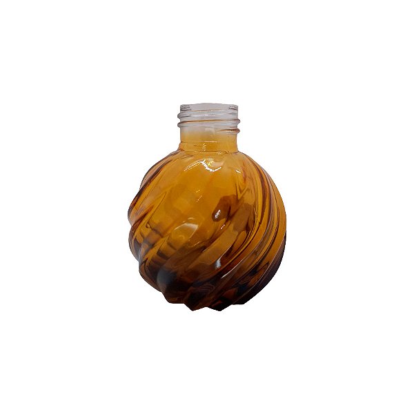 Frasco para Perfumaria de Vidro Redondo - Aspiral Marrom - 120ml - 1 unidade - Rizzo