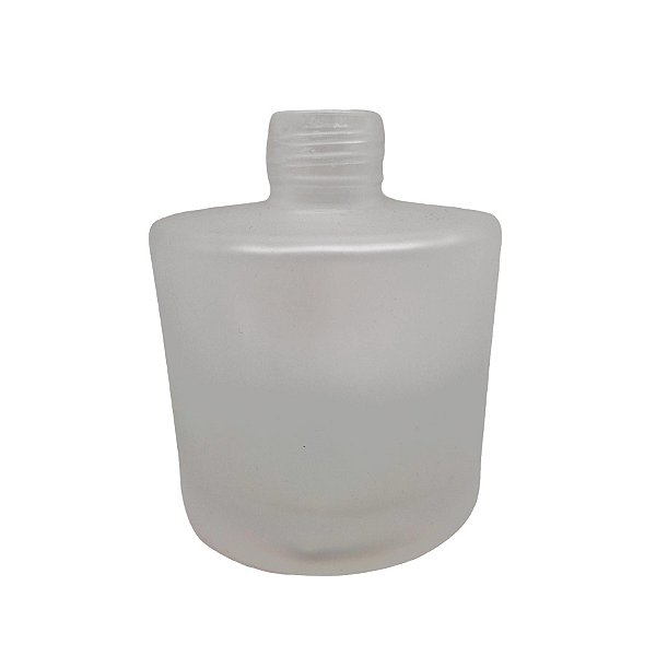 Frasco para Perfumaria de Vidro Redondo - Picolo Branco Fosco - 240ml - 1 unidade - Rizzo