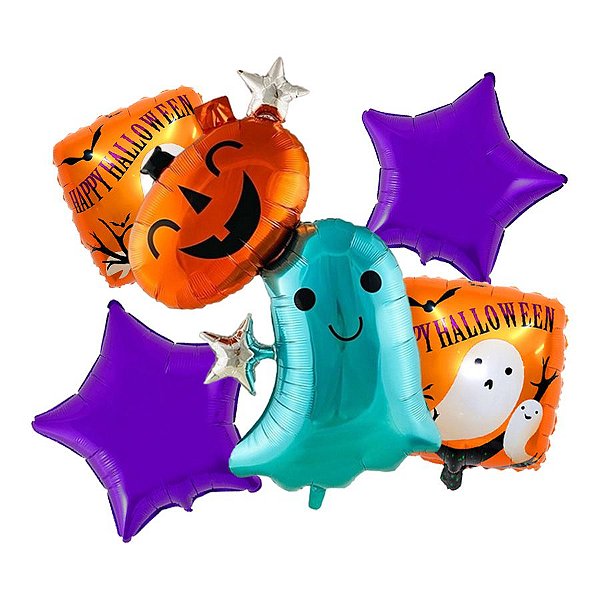 Kit Buque Balões Fantasma - Buque com 5 Balões - 5 unidades - Rizzo