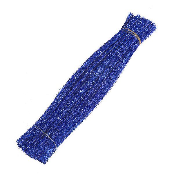 Haste de Chenille Glitter 30cm - Azul - 100 unidades - Artlille - Rizzo