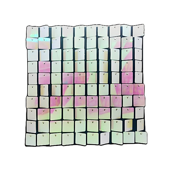 Painel Metalizado Shimmer Wall Branco Nacarado Rosa Claro - 30x30cm - 1 unidade - Artlille - Rizzo