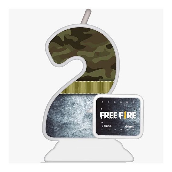 Vela - Free Fire N° 2 - 1 unidade - Festcolor - Rizzo