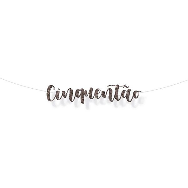 Faixa decorativa "Cinquentao" Glitter Preto - 1 unidade - Cromus - Rizzo