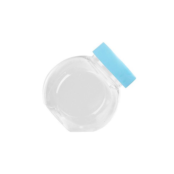 Mini Baleiro com Tampa Azul Bebê - 50ml - 10 unidades - Rizzo