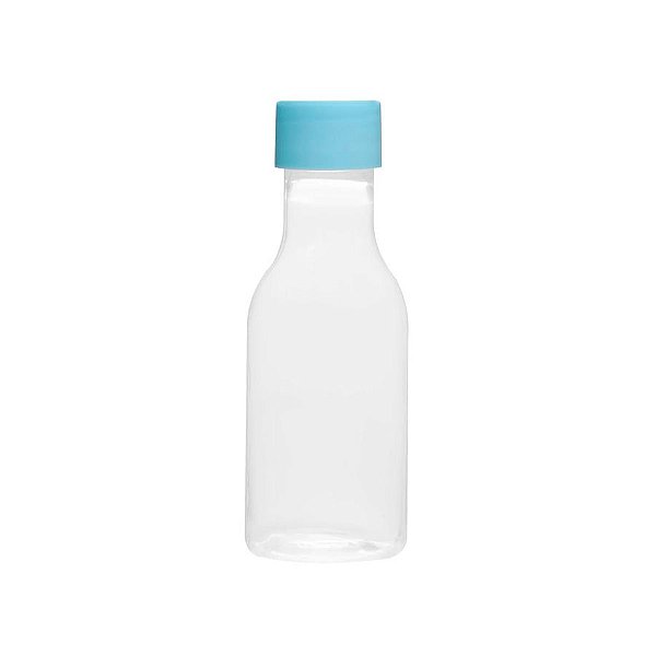 Garrafinha de Plástico 50ml com Tampa Azul Bebê - 10 unidades - Rizzo