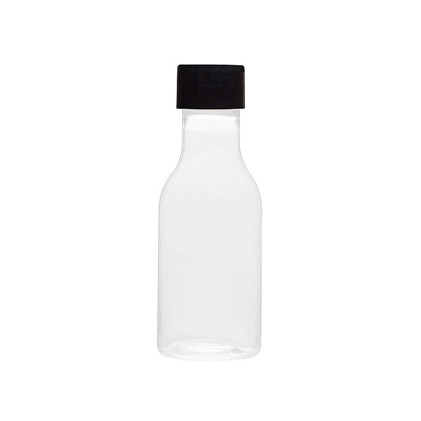 Garrafinha de Plástico 50ml com Tampa Preta - 10 unidades - Rizzo