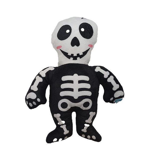 Pelúcia Esqueleto Preto e Branco 25 cm - Halloween - 1 unidade - Rizzo