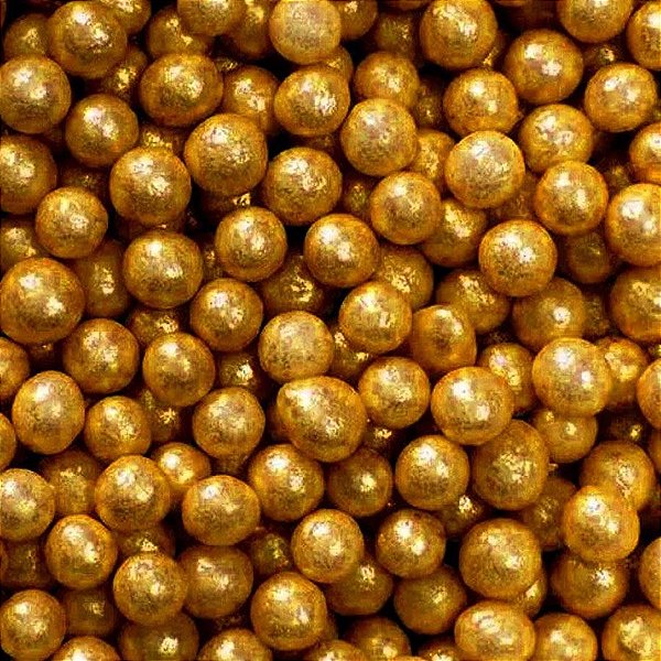 Confeito Pérolas - Dourado - Médio - 60g - 1 unidade - Jeni Joni - Rizzo