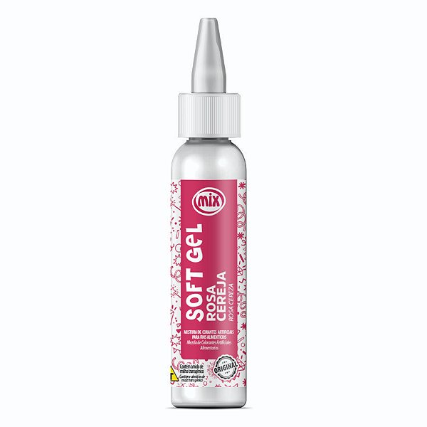 Corante Soft Gel Rosa Cereja - 25g - 1 unidade - Mix - Rizzo