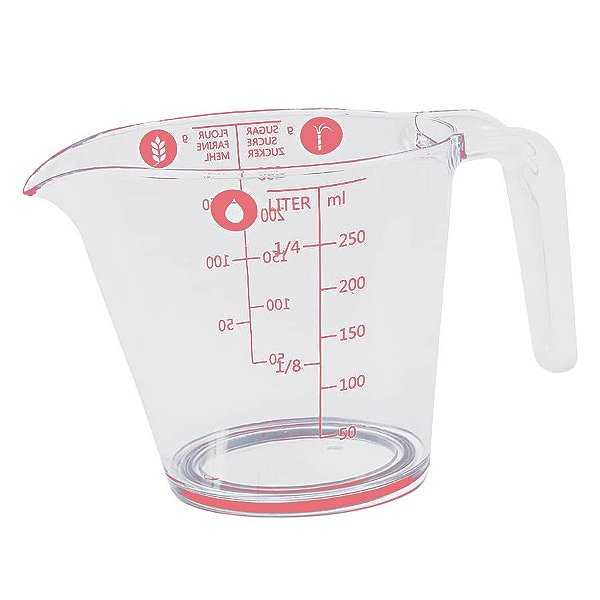 Jarra Medidora de Acrílico 300 ml - 1 unidade - Rizzo