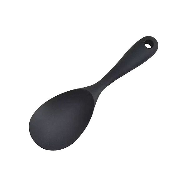 Colher de Silicone 22 cm - Preto  - 1 unidade - Rizzo
