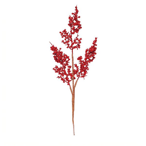 Galho Frutinhas - Vermelho - 35cm - 1 unidade - Cromus - Rizzo