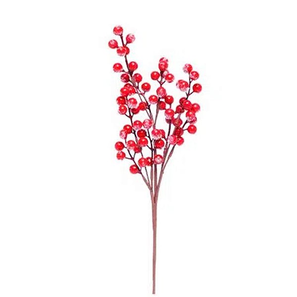 Galho Frutas 45cm - Vermelho - 1 unidade - Cromus - Rizzo