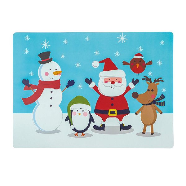 Jogo Americano Noel e Animais - 46x33cm  - 1 unidade - Cromus - Rizzo