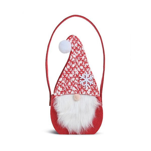 Bolsinha de Natal Kringle - Vermelho/Branco - 22x10cm  - 1 unidade - Cromus - Rizzo