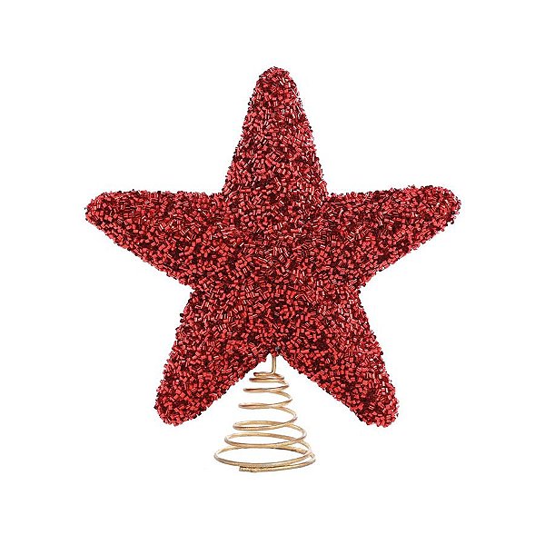 Ponteira De Árvore Estrela Vermelho - 20cm - 1 unidade - Cromus - Rizzo