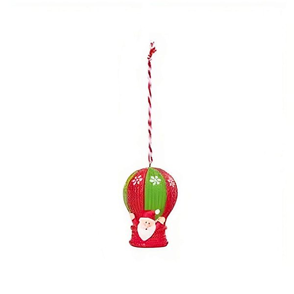 Enfeite para Pendurar Balão com Papai Noel - 8cm - 1 unidade - Cromus - Rizzo