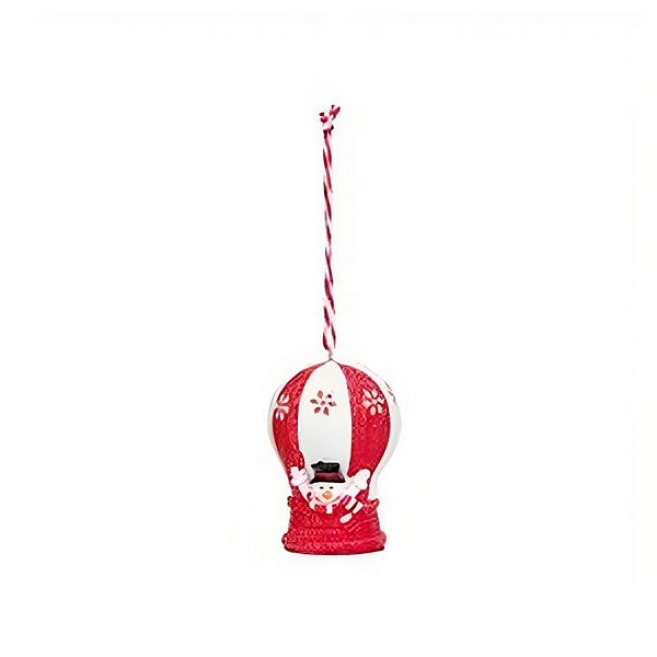 Enfeite para Pendurar Balão com Boneco de Neve - 8cm - 1 unidade - Cromus - Rizzo
