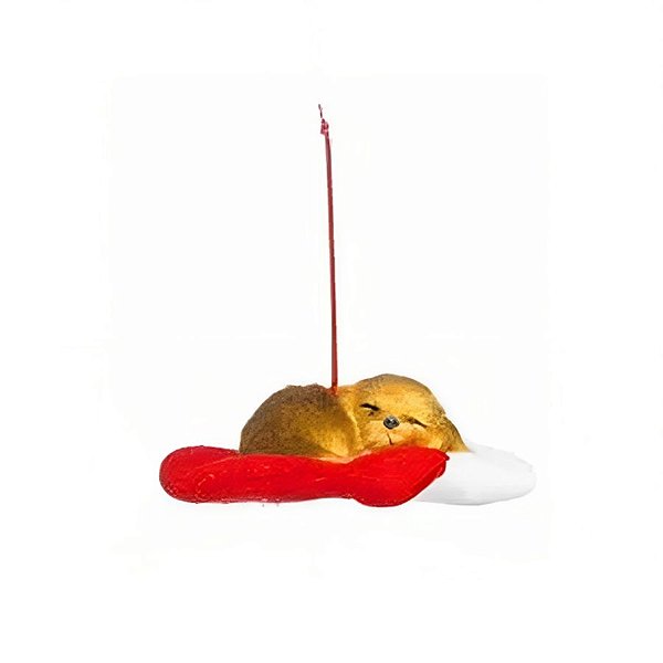 Enfeite Decorativo Cachorro Deitado na Luva - Marrom - 1 unidade - Cromus - Rizzo