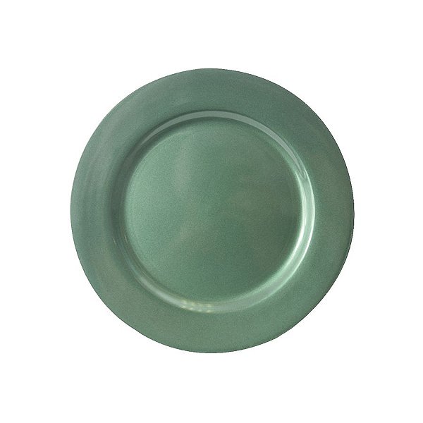 Sousplat Liso Verde Claro - 33cm - 1 unidade - Cromus - Rizzo