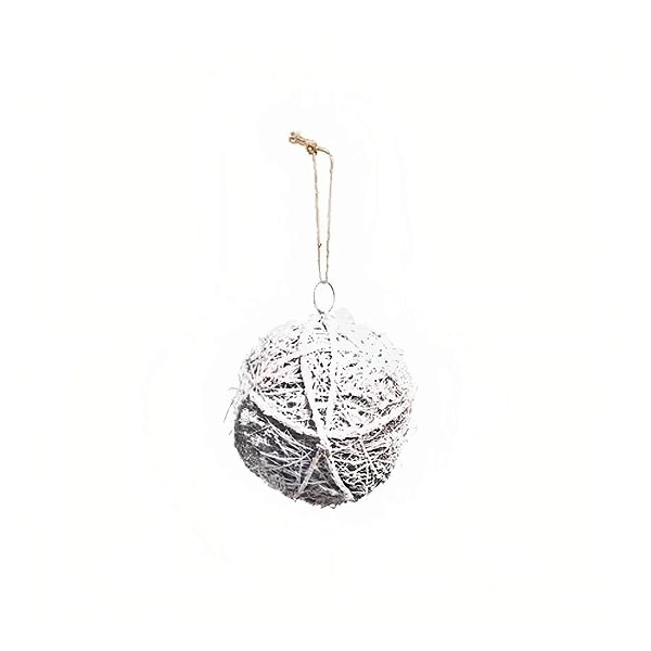 Bolas de Natal em Rattan Nevada para Pendurar - 15cm - 1 unidade - Cromus - Rizzo