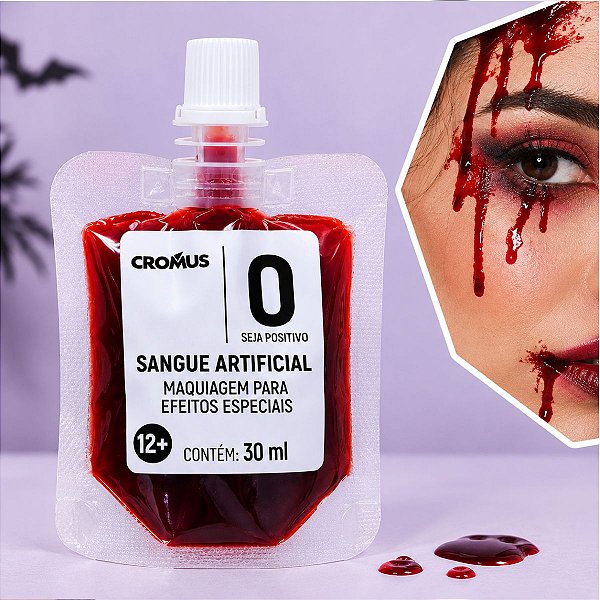 Bolsa de Sangue Falso Artificial Para Maquiagem - 30ml - 1 unidade - Rizzo