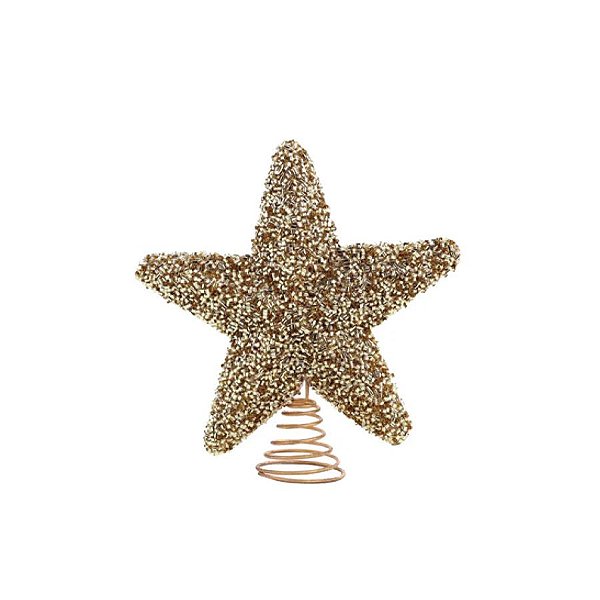 Ponteira De Árvore Estrela Ouro - 18cm - 1 unidade - 1 unidade - Cromus - Rizzo