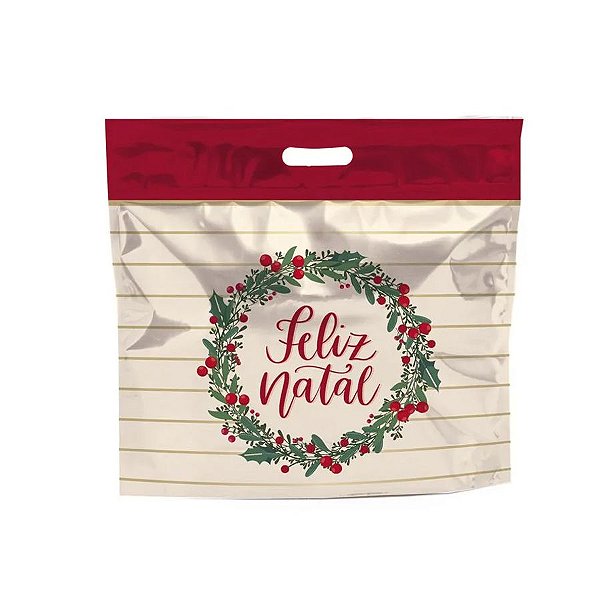 Sacola Metalizada com Zip - Natalie - 46x43+5cm - 1 unidade - Cromus - Rizzo