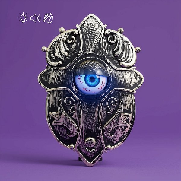 Enfeite Decorativo Halloween - Campainha Olho Sombrio - Som, Luz e Movimento - 1 unidade - Cromus - Rizzo