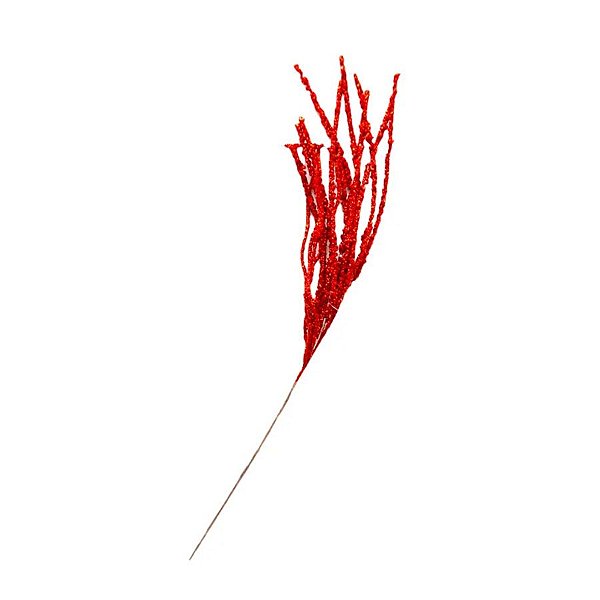 Galho Decorativo - Vermelho - 63cm - 1 unidade - Rizzo