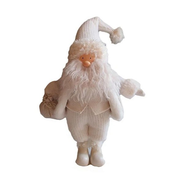 Papai Noel Decorativo em Pé - Branco - 62cm - 1 unidade - Rizzo