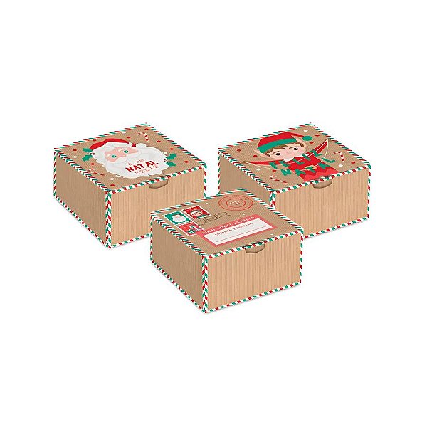 Caixa Divertida de Natal para Doces - Polo Norte - 10 unidades - Cromus - Rizzo