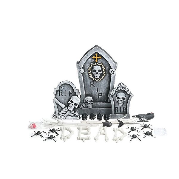 Enfeite Decorativo Halloween - Kit Cemitério Noites do Terror - 1 unidade - Cromus  - Rizzo