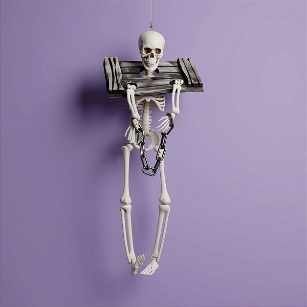 Enfeite Decorativo Halloween - Caveira Baltasar - 1 unidade - Cromus  - Rizzo