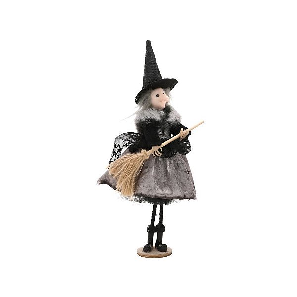 Enfeite Decorativo Halloween Bruxa Eva - Preta - 1 unidade - Cromus  - Rizzo