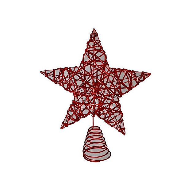 Estrela Ponteira de Natal - Vermelho - 25cm - 1 unidade - Rizzo