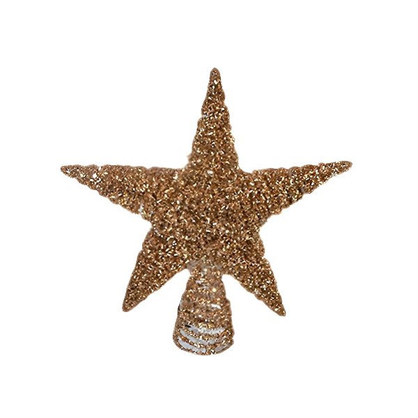 Estrela Decorativa de Natal - Champanhe - 16cm - 1 unidade - Rizzo